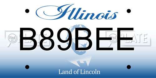 B89BEE Illinois License Plate
