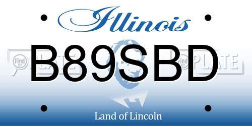 B89SBD Illinois License Plate