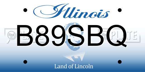 B89SBQ Illinois License Plate