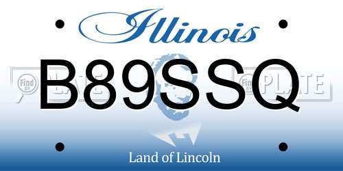 B89SSQ Illinois License Plate