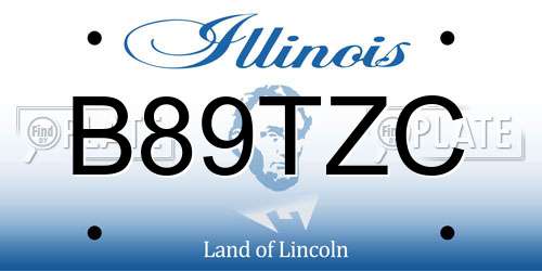 B89TZC Illinois License Plate