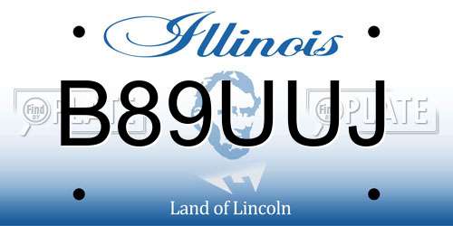 B89UUJ Illinois License Plate