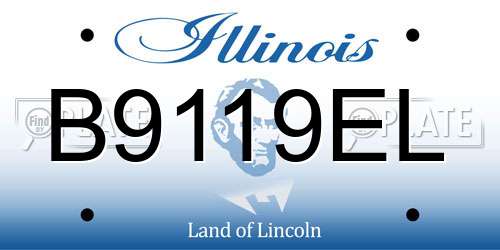 B9119EL Illinois License Plate