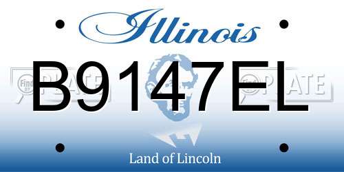 B9147EL Illinois License Plate