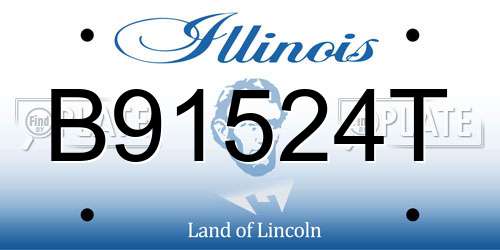 B91524T Illinois License Plate