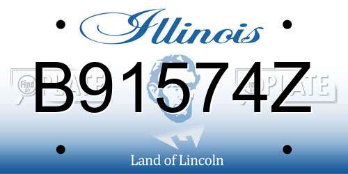 B91574Z Illinois License Plate