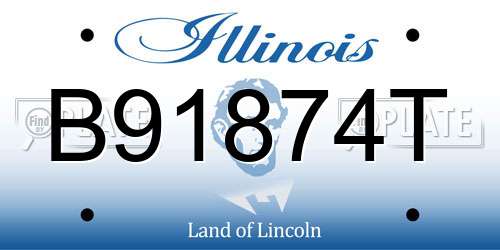 B91874T Illinois License Plate