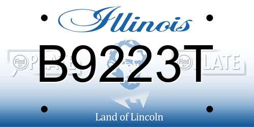 B9223T Illinois License Plate