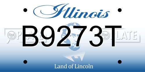 B9273T Illinois License Plate