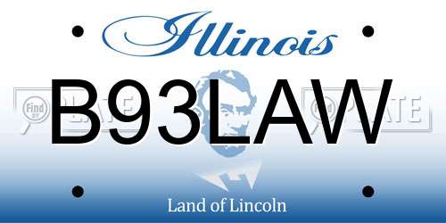 B93LAW Illinois License Plate