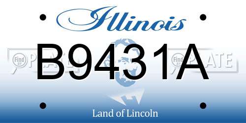 B9431A Illinois License Plate