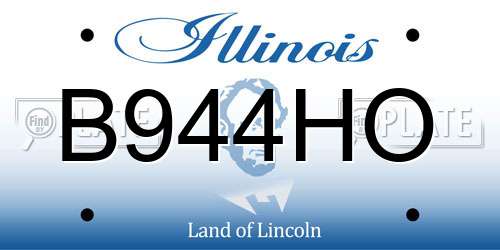 B944HO Illinois License Plate