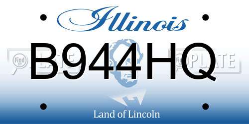B944HQ Illinois License Plate