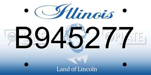 B945277 Illinois License Plate