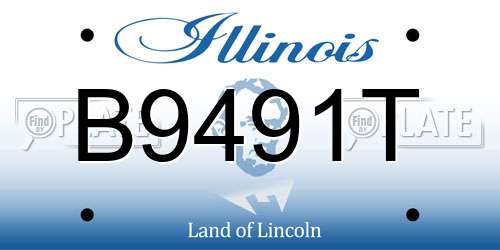 B9491T Illinois License Plate