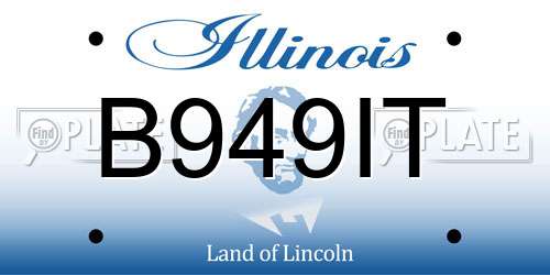 B949IT Illinois License Plate