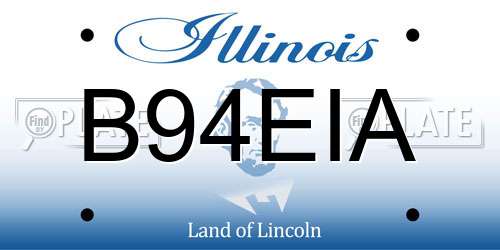 B94EIA Illinois License Plate