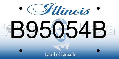 B95054B Illinois License Plate