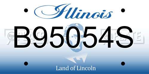 B95054S Illinois License Plate