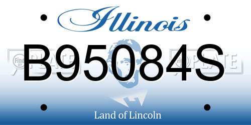 B95084S Illinois License Plate
