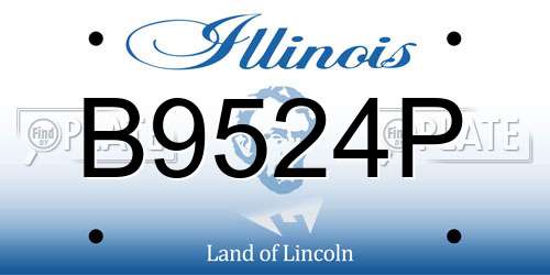 B9524P Illinois License Plate