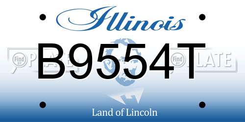 B9554T Illinois License Plate