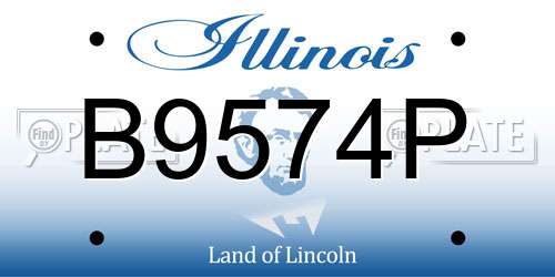 B9574P Illinois License Plate