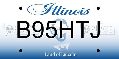 B95HTJ Illinois License Plate