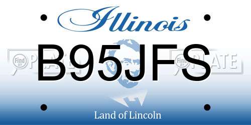 B95JFS Illinois License Plate