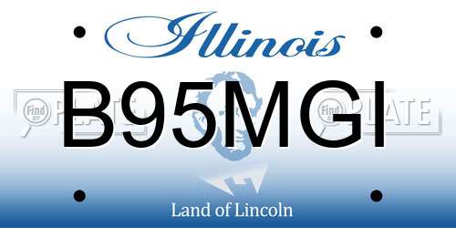 B95MGI Illinois License Plate