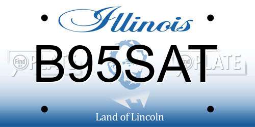 B95SAT Illinois License Plate