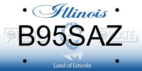 B95SAZ Illinois License Plate