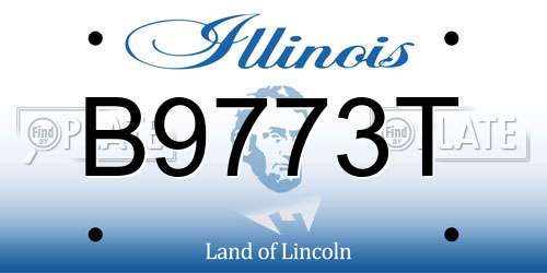 B9773T Illinois License Plate