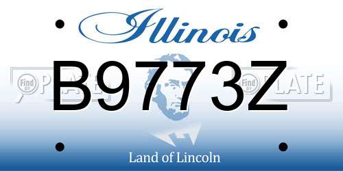B9773Z Illinois License Plate