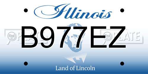 B977EZ Illinois License Plate