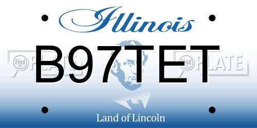 B97TET Illinois License Plate