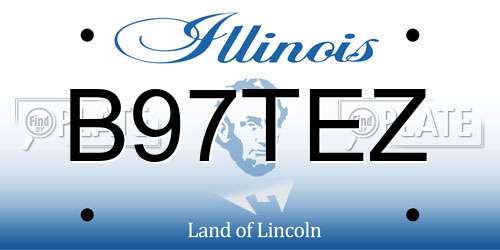 B97TEZ Illinois License Plate