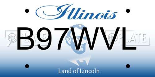 B97WVL Illinois License Plate