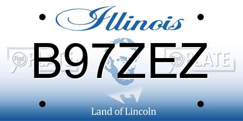B97ZEZ Illinois License Plate