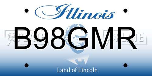 B98GMR Illinois License Plate