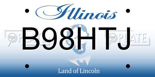 B98HTJ Illinois License Plate