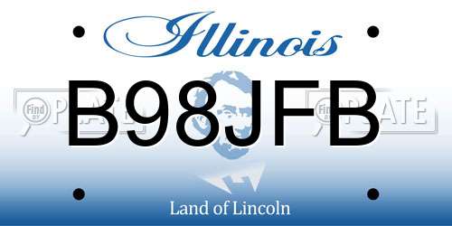 B98JFB Illinois License Plate