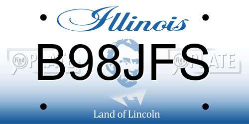 B98JFS Illinois License Plate