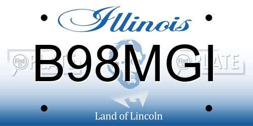 B98MGI Illinois License Plate