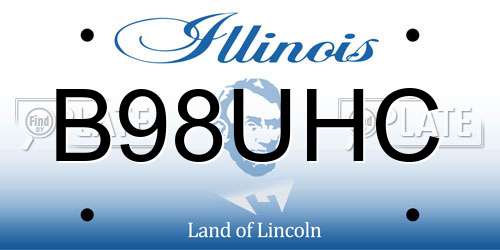 B98UHC Illinois License Plate