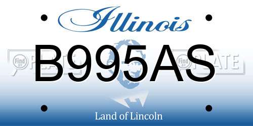 B995AS Illinois License Plate