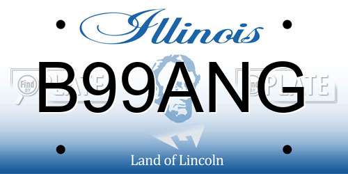 B99ANG Illinois License Plate