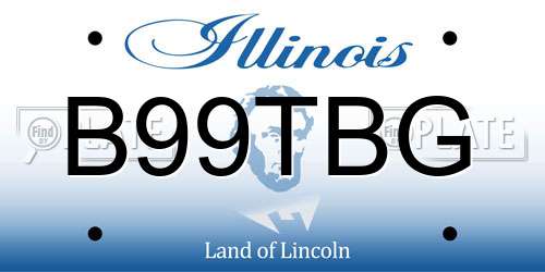 B99TBG Illinois License Plate