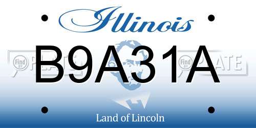 B9A31A Illinois License Plate