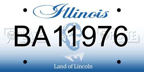 BA11976 Illinois License Plate